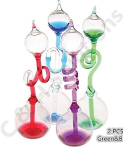 Colorful Office Thinking Hand Boiler, Glass Science Energy Transfer, Children Science Experiment, Love Birds Color Meter Hand Boiler, 2 Pcs (Gree&Blue) by C&H® 6 51f6e5sZkL