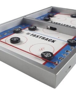 Alternative view of Blue Orange Games Fastrack NHL The Fast Action Dexterity Puck Sliding Hockey Game - Sporty Dexterity Wooden Ice Hockey 2 Player Game Blue