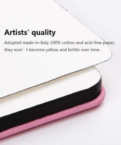 Paul Rubens Watercolor Paper Block, Artist Quality Hot Pressed Paper for Watercolors and Wet Media Block, 100 Percent Cotton, 10.63 x 7.68 inches, 140lb, 20 Sheets (Pink) Pink Cover-Block 10.63" x 7.68" 32 51fAqZU 4ZL