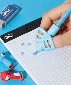 Mr. Pen- Pencil Grips for Kids Handwriting, 20 PCS (10 Finger Grips+10 Clips), Pencil Grips, Pencil Grips for Kids, Pencil Holder For Kids, Pencil Grippers, Finger Grips For Pencils, Pen Grip 25 51fFbq2afNL
