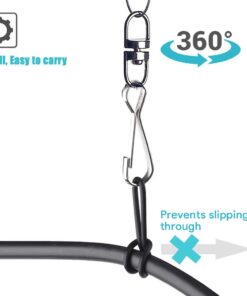 Alternative view of KIWI design VR Cable Management, Ceiling Pulley System fits HTC Vive/Vive Pro/Rift/Rift S Link Cable Compatible with Quest 3/2/Quest/Valve Index VR Accessories (Black, 6 Pack) Black