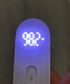 iHealth No-Touch Forehead Thermometer, Infrared Digital Thermometer for Adults and Kids, Touchless Baby Thermometer, 3 Ultra-Sensitive Sensors, Large LED Digits, Quiet Vibration Feedback, Non Contact White 40 51fGGqOcQZL