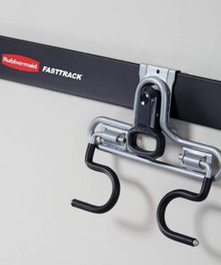 Rubbermaid FastTrack 2-Handle Hook (S Hook), Mounted Garage Storage and Space Saving Organization System for Rakes/Brooms/Toys/Ladders Double-Handle Hook 10 51fGM M1L L