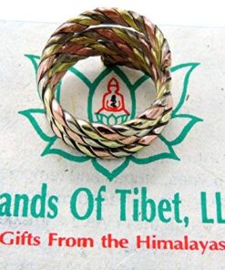 Handmade Twisted Three Metal Medicine/Healing Spiral Ring From Nepal 15 51fHKioj8FL