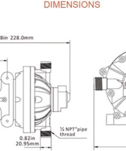 SEAFLO 12V 5.5 GPM 60 PSI Water Diaphragm Pressure Pump 15 51fLPd GhLL
