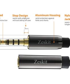 Alternative view of Zeskit Premium 3.5mm Jack Male to Female AUX Audio Extension Cable, TRRS 4 Poles for Headphones with Mic, Speakers - 12ft 12 Feet