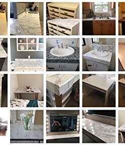 ROSEROSA Peel and Stick PVC Faux Marble Self-Adhesive Wallpaper Covering Counter Top Shelf Liner Napoleon (PGS408 : 2.00 Feet X 6.56 Feet) 47 51fP7M0HdZL