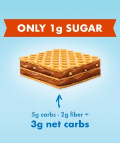 Rip Van Chocolate Hazelnut Mini Wafer Cookies - Healthy Snacks - Mini Keto Cookies - Keto Snacks - Low Carb, Low Sugar (1g), Low Calorie and Vegan Snack - 28 Count 12 51fTNqx1OaL