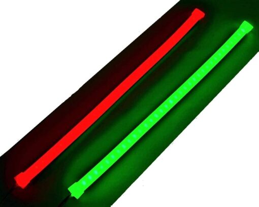 Green Blob Outdoors Marine Navigation LED Strips Kit for Pontoon, Bass, Sk,i Wave Runner, Jon Boats and Kayaks (Neon Style Red, Green) Neon Style Red, Green