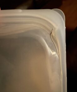 Stasher Reusable Silicone Storage Bag, Food Storage Container, Microwave and Dishwasher Safe, Leak-free, 1/2 Gallon, Clear 50 51fW H4DvJL
