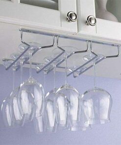 Huji Durable Under Cabinet Stemware Rack Storage Organization (1 Pack, Chrome) 1 17 51fXlEIrMEL