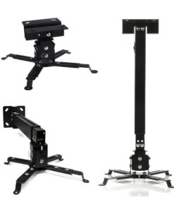 Henxlco Universal Projector Mount Wall or Ceiling Bracket with Adjustable Height and Extendable Arms Tilt DLP LCD Projection Mount for Home and Office Different Size Projector (Black) Black 20 51fc zY3FDL