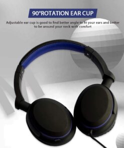 Alternative view of OONOL Gaming Headphones, Rotated Earmuffs, Retractable Microphone, Bass Sound, On Ear Wired Noise Cancelling Headset for PC, PS4, PS5, Xbox One, Switch, Laptop, 3.5MM Jack (Black) Black