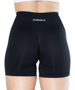 AUROLA Dream Collection Workout Shorts for Women Scrunch Seamless Soft High Waist Gym Shorts Medium Dark Black 16 51fjf5 uesL