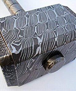 PLK-222, HANDMADE FULL DAMASCUS STEEL HAMMER – GREAT PIECE OF ART – FULLY FUNCTIONAL 7 51fnGlw6DnL