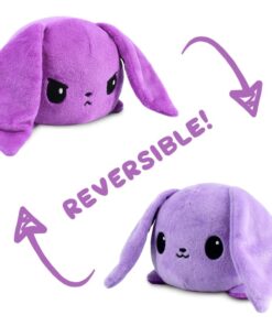 TeeTurtle - The Original Reversible Bunny Plushie - Purple - Cute Sensory Fidget Stuffed Animals That Show Your Mood Purple + Light Purple Bunny 9 51fnmvHUH1L