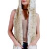 Snow Leopard Faux Fur Full Animal Hood Hoodie Hat with Paws Mittens Gloves New by HatButik