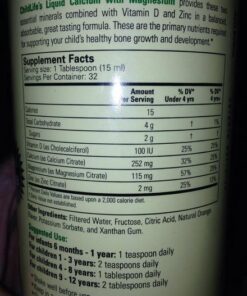 CHILDLIFE ESSENTIALS Liquid Calcium Magnesium Supplement - Healthy Bone Growth for Children, Zinc, & Vitamin D3, All-Natural, Gluten Free & Non-GMO - Natural Orange Flavor, 16 Oz Bottle (Pack of 2) 16 Fl Oz (Pack of 2) 20 51frr6YLROL
