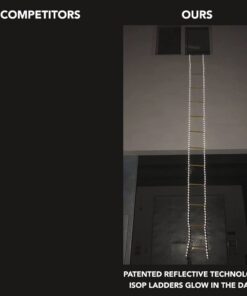 ISOP Outdoor Climbing Rope Ladder - Compact Portable Safety Rope Ladders - Hanging Rope with Hooks for Teens & Adults - Exercise Rope Ladder for Swing Set & Tree House 15 ft 14 51fvVC6xzyL