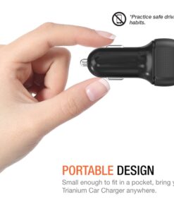 Trianium Car Charger 24W (2 Pack) Dual Charger Adapter, AtomicDrive SmartUSB Compatible iPhone 12 11 Pro Max/XR/XS Max/X/8/7/6s/6 Plus, iPad Pro/Air2/Mini,Galaxy S20,Note,LG,Nexus,HTC,Huawei,and More 24 51fyWH8BH4L