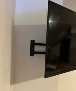 Perlegear Corner TV Wall Mount for Most 26-60 inch TVs up to 99 lbs, Full Motion Corner TV Mount with Dual Articulating Arms, Corner TV Bracket with Swivel Tilt Extension, Max VESA 400x400mm, PGCMF4 48 51g hDx9DJL