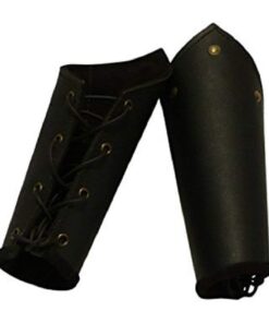 Alternative view of NauticalMart Medieval Knights Leather Battle Arm Bracers Armour Black One Size Adjustable Viking Bracers Armour Historical Cosplay Renaissance Costume for Men & Women