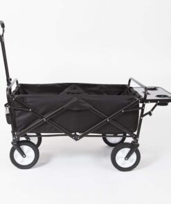 Mac Sports Collapsible Folding Outdoor Utility Wagon with Side Table - Black 10 51g60IJOvL