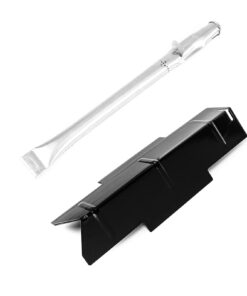 Alternative view of Hisencn Grill Replacement Parts for Dyna Glo DGH353CRP DGC350CNP-D DGF350CSP-D Grill, 2 PCS Heats Tents Heat Plates - Porcelain Steel, 2 PCS Straight Burner PipeTubes Repair Kit - Stainless Steel 2 Silver Burber + 2 Black Heat Tent