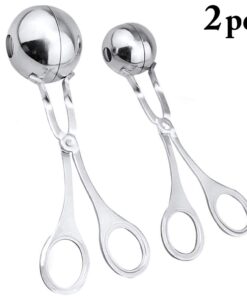 Alternative view of Meat Ballers, JUSTDOLIFE Stainless Melon Ballers Non-Stick Tongs Cake Pop Meatball Spoon Ice Cream Scoop Cookie Dough Scoop for Fruits, Meatball, Cake, Ice Cream, Melon (2 Pack)