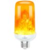 Hudson LED Flame Effect Light Bulbs with 4 Mode Upside Down Effect - 3W Flicker Flame Light Bulb E26/E27 Base (1 Pack) - Flickering Light Bulb Orange Fire Light Flame Bulb for Indoor/Outdoor/Home 1 Count (Pack of 1)