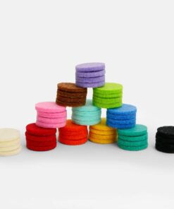 Maromalife 48PCS 22mm Replacement Refill Pads for 30mm Essential Oil Diffuser Necklace, Felt Pads for Aromatherapy Necklace Pendant Diffuser Bracelet Car Diffuser Vent Clip with 12 Colors, 0.87 Inch 13 51gQ27v6fL