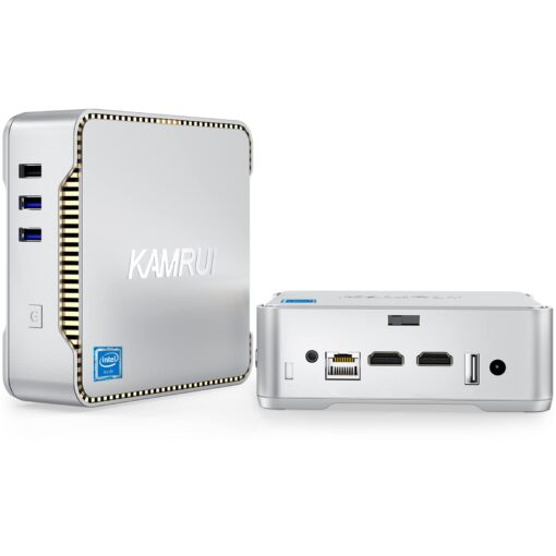 KAMRUI GK3PRO 12GB RAM 256GB M.2 SATA SSD, Intel Celeron N5105 (up to 2.9GHz) Mini Desktop Computer, 2.5-inch SSD, 4K UHD,Gigabit Ethernet, WiFi-5, BT4.2, VESA, Small Form Factor PC