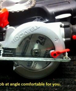 Rockwell 4-1/2” Compact Circular Saw, 5 amps, 3500 rpm, with Dust Port and Starter Kit– RK3441K , Black 52 51gcoFFUxFL