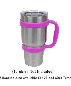 F-32 Handle - 19 COLORS - 30oz Size - Compatible with 30 oz YETI and 30 oz. OZARK TRAIL Tumbler Travel Mug (30OZ, COOL PURPLE (PINKISH PURPLE)) 30ozCool Purple (Pinkish Purple) 30.0 ounces 24 51ggpJKOgUS