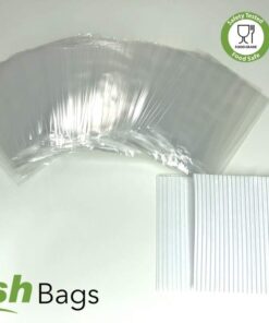 100 Clear Treat & Favor Bags | Ties Included | Great For Cake Pops, Candy, Gifts, Wedding or Party Favors | Food Safe Plastic | Stronger Than Cellophane | 1.5 Mils Thickness | 3" x 4" 10 51glNK NYrL