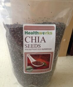 Healthworks Chia Seeds Raw (32 Ounces / 2 Pounds) | Premium & All-Natural | Contains Omega 3, Fiber & Protein | Great with Shakes, Smoothies & Oatmeal Chia Seed 2 Pound (Pack of 1) 37 51gll5OHuL