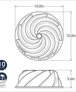 Nordic Ware Platinum Collection Heritage Bundt Pan Silver 28 51glswuhKL