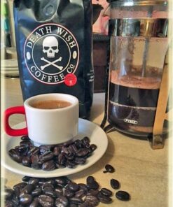 Death Wish Coffee, Organic and Fair Trade Dark Roast Whole Bean Coffee, 16 oz 16 Ounce (Pack of 1) 41 51go80wiwyL
