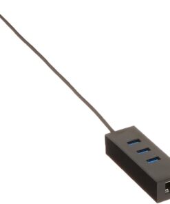 Amazon Basics USB 3.1 Type-C to 3 Port USB Hub with Ethernet Adapter - Black 1-Pack Cable 11 51guWsRloZL