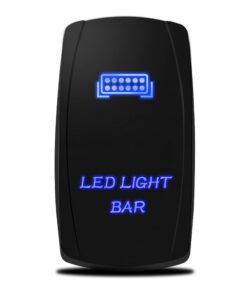 MICTUNING MIC-LSB1 Laser LED Light Bar Rocker Switch ON-Off LED Light 20A 12V, 5pin, Blue 27 51gvLF k3dL