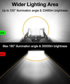 WERISE 300W LED Flood Light Outdoor, 33480lm 6000K Super Bright Yard Security Lights IP66 Waterproof Outdoor Work Lights, Adjustable Heads, Great for Garden,Yard, Parking Lot Cool White 10 51gzbnFiSjL