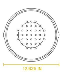 Lodge L10SC3 Cast Iron Lid, 12-inch 12 Inch 26 51h0Dx SPJL