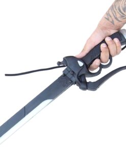 Armory Replicas™ - Titan Attack Kirito's Elucidator Foam Sword - Shingeki no Kyojin Fantasy Foam Sword for LARP - Ideal for LARP, Halloween Costumes, Cosplay PACK 1 with HALF SHEATH BLACK with HALF SHEATH 11 51h25pvbutL