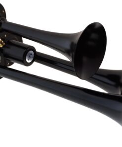 Alternative view of Vixen Horns Train Horn Kit for Trucks/Car/Semi. Complete Onboard System- 200psi Air Compressor, 2.5 Gallon Tank, 3 Trumpets. Super Loud dB. Fits Vehicles like Pickup/Jeep/RV/SUV 12v VXO8325/3114B 200PSI + 2.5GAL + 3TPS Stacked Black