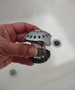 TubShroom Ultra Revolutionary Bath Tub Drain Protector Hair Catcher/Strainer/Snare Stainless Steel, 1-Pack, Silver Stainless Single 53 51h7ylc PwL