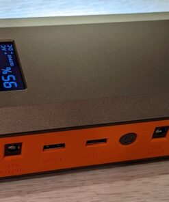 ZeroKor Portable Power Bank with AC Outlet, 65W/110V Portable Laptop Charger Battery Bank, 24000mAh/88.8Wh External Battery Pack,Backup Power Source for Outdoor Tent Camping RV Home Office Emergency Orange Grey 45 51h9sBT1rNL