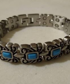 Wollet Jewelry Antique Style Blue Turquoise Magnetic Bracelets for Women 31 51hCKMBpRPL