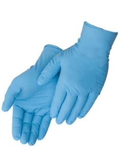 Liberty Glove & Safety T2010W/S Duraskin Nitrile Industrial Glove, Powder Free, Disposable, 4 mil Thickness, Small, Blue (Box of 100)