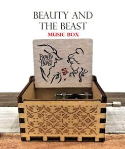 Alternative view of PhoenixAppeal Beautiful Carved Wooden Music Box Hand cranked: Lord of The Rings Beauty and The Beast, Star Wars, Frozen, Zelda and Lord of The Rings Theme Gift (Beauty and The Beast)