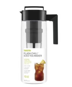 Alternative view of Takeya Premium Quality Iced Tea Maker with Patented Flash Chill Technology Made in the USA, BPA Free, 2 qt, Black